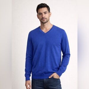 Domenico Vacca Lightweight Cotton V-Neck Pullover Sweater IT52 US Large